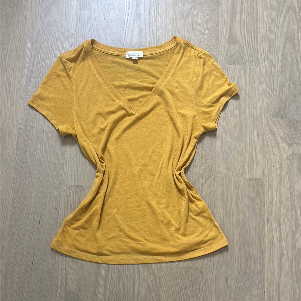 Yellow V-Neck Shirt